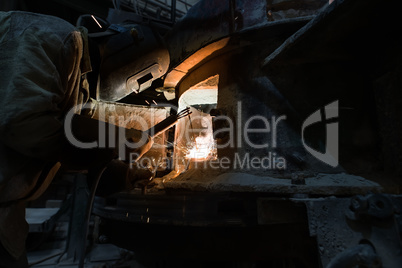 Industry. Photo of professional welder at work