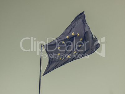 Vintage looking EU flag