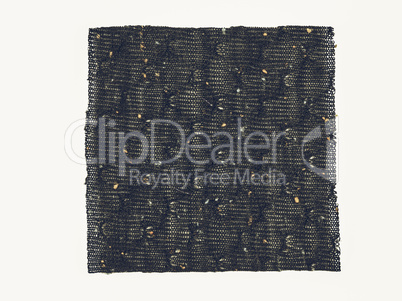 Vintage looking Black fabric sample