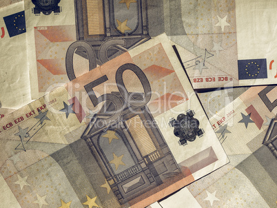 Vintage Fifty Euro notes