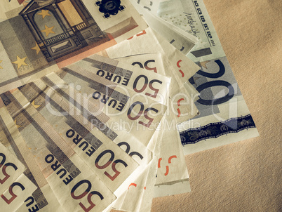 Vintage Fifty and Twenty Euro notes