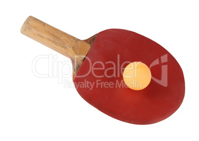 table tennis bat isolated