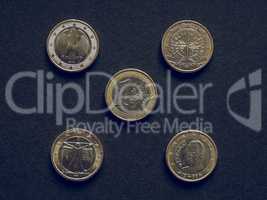 Vintage Euro coins of many countries