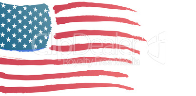 Digitally generated image of American flag