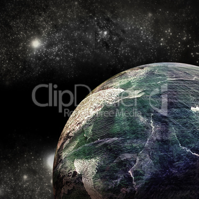 Composite image of globe