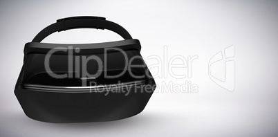 Composite image of black virtual reality simulator