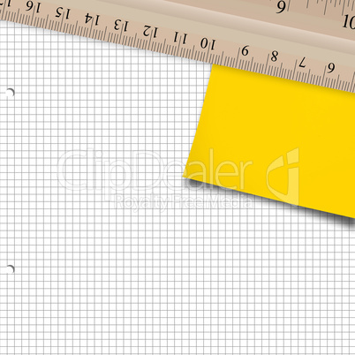 Composite image of yellow paper