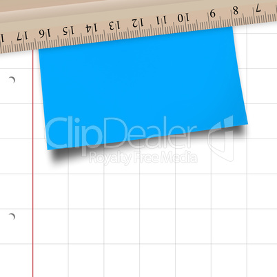 Composite image of blue paper