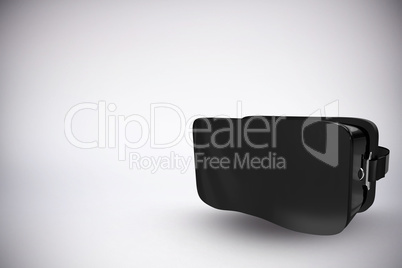 Composite image of digital image of black virtual reality simulator