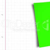 Composite image of green paper