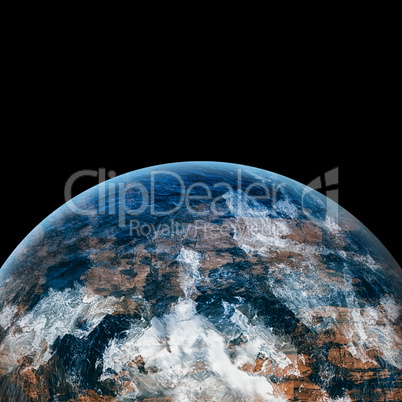 Digitally generated image of earth
