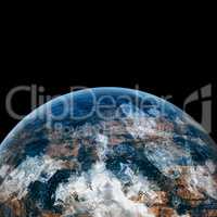 Digitally generated image of earth