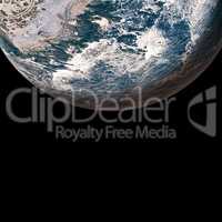 Digital composite image of globe