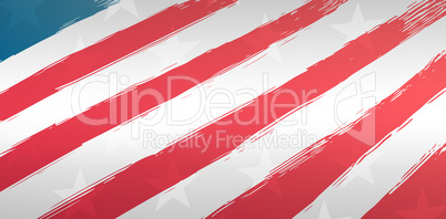 Red and white striped of American flag