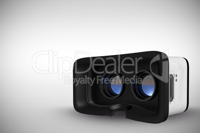 Composite image of virtual reality simulator over white background