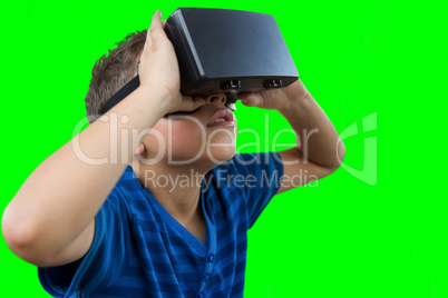 Composite image of children using an oculus