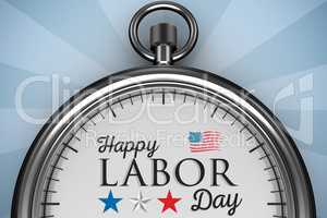 Composite image of poster of happy labor day text