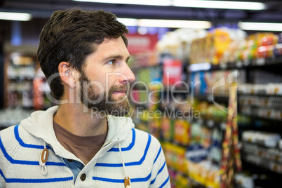 Man shopping in grocery section