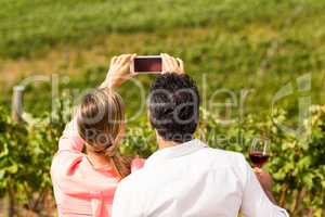 Couple taking a selfie