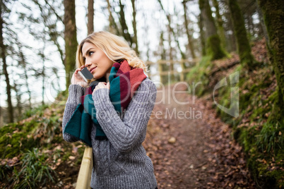 Beautiful woman talking on mobile phone