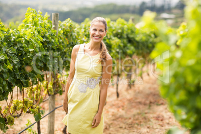 Portrait of smiling female vintner