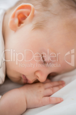 Close-up of baby boy sleeping