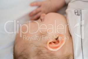 Close-up of baby boy sleeping