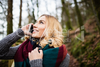 Beautiful woman talking on mobile phone