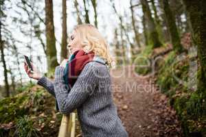 Beautiful woman using mobile phone