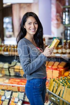 Woman shopping for grocery