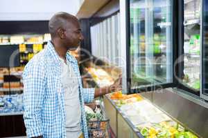 Man shopping in grocery section