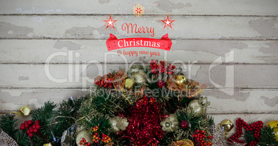 Composite image of christmas card