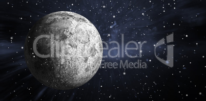Composite image of digitally generated full grey moon