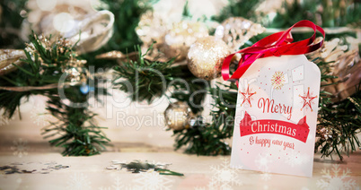 Composite image of christmas card