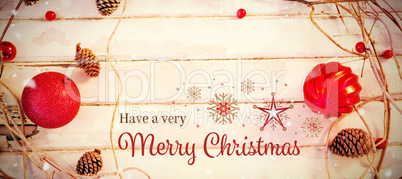 Composite image of christmas card