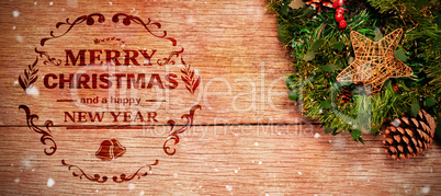 Composite image of christmas greeting