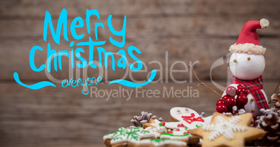 Composite image of merry christmas message