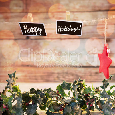 Composite image of happy holidays