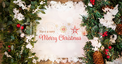 Composite image of christmas card