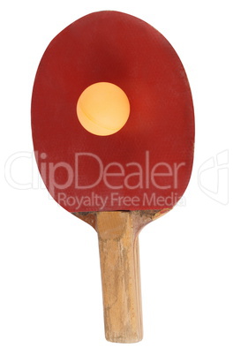 table tennis bat isolated