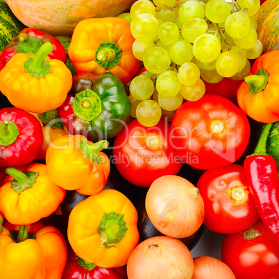 Collection fruit and vegetables