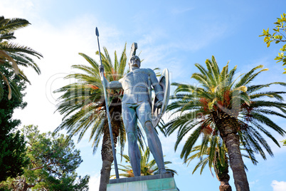 The statue of Achilles in Achilleion, Corfu island, Greece