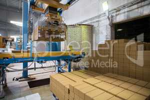 Industry. Manufacturing of bricks on factory