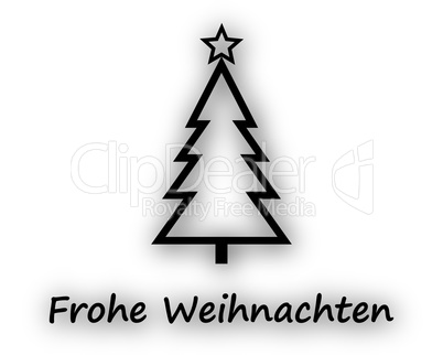 Frohe Weihnachten mit Weihnachtsbaum