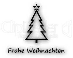 Frohe Weihnachten mit Weihnachtsbaum