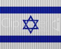 Fahne von Israel auf Wellblech