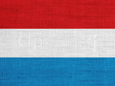 Fahne von Luxemburg auf altem Leinen