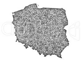 Karte von Polen auf Mohn