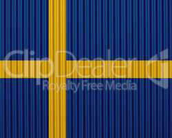 Fahne von Schweden auf Wellblech