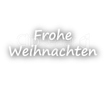 Frohe Weihnachten auf weiss